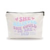 Makeup Bag For Girls - She Believed She Could, So