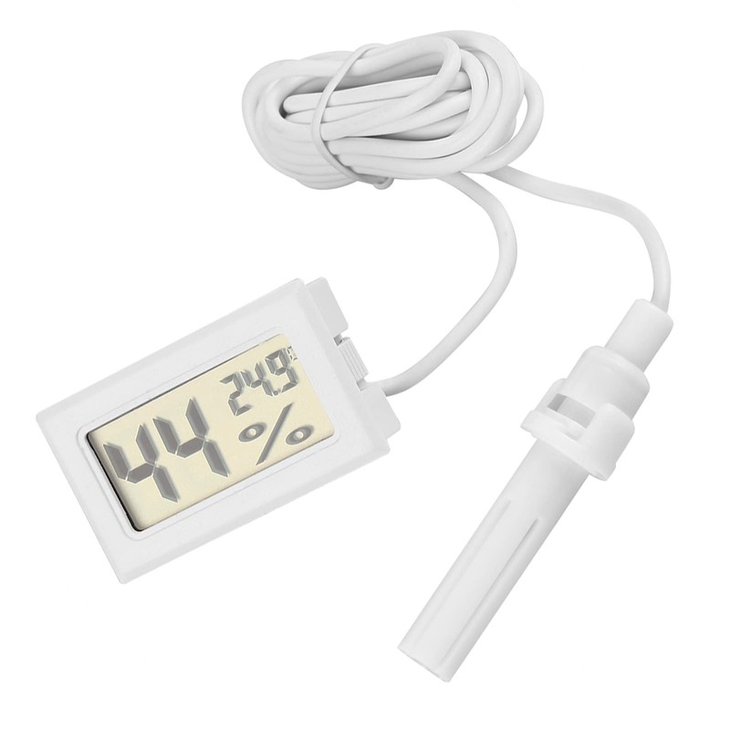 ASHATA Digital Hygrometer, 2-in-1 LCD Display Thermometer Hygrometer with External