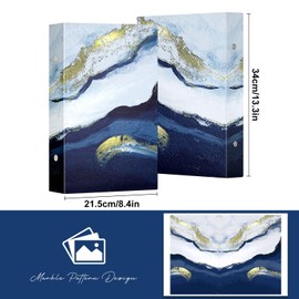 Lanpn Photo Album 10 x 15 cm 300 Pockets Leather Hardcover Photo Book for 300 Horizontal Pictures Navy