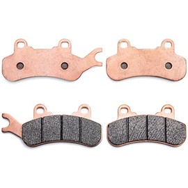 SuperATV Sintered Brake Pads for Can-Am Maverick X3 | Replaces OEM # 715900379, 715900380, 715900386, 715900387 | Sintered Copper Pads for Extreme Durability | Set of 4