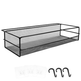 Mobestech Wall Mounted Rustic Metal Wire Basket Multi Functional Kitchen Organizer for Draining Storage Easy Install Wall Storage Ample Ventilation Capacity for Home