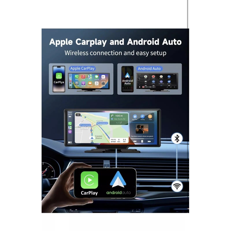 kuayvan Wireless Portable Carplay Screen for Car - 10.26Inch Carplay