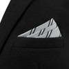 S&W SHLAX&WING Striped Men's Ties Grey with Silver Black Stripes