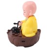 Musical Nodding Monk Figurine Decoration Moving Head Buddha Statue with