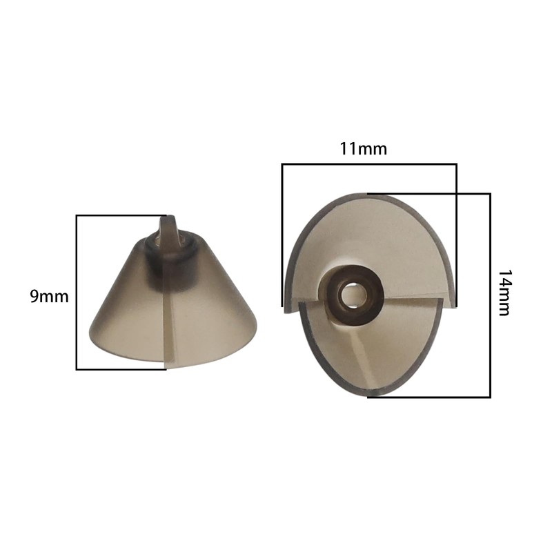 Micro Traders 10pcs Hearing Aid Domes Soft Silicone Receiver Tulip