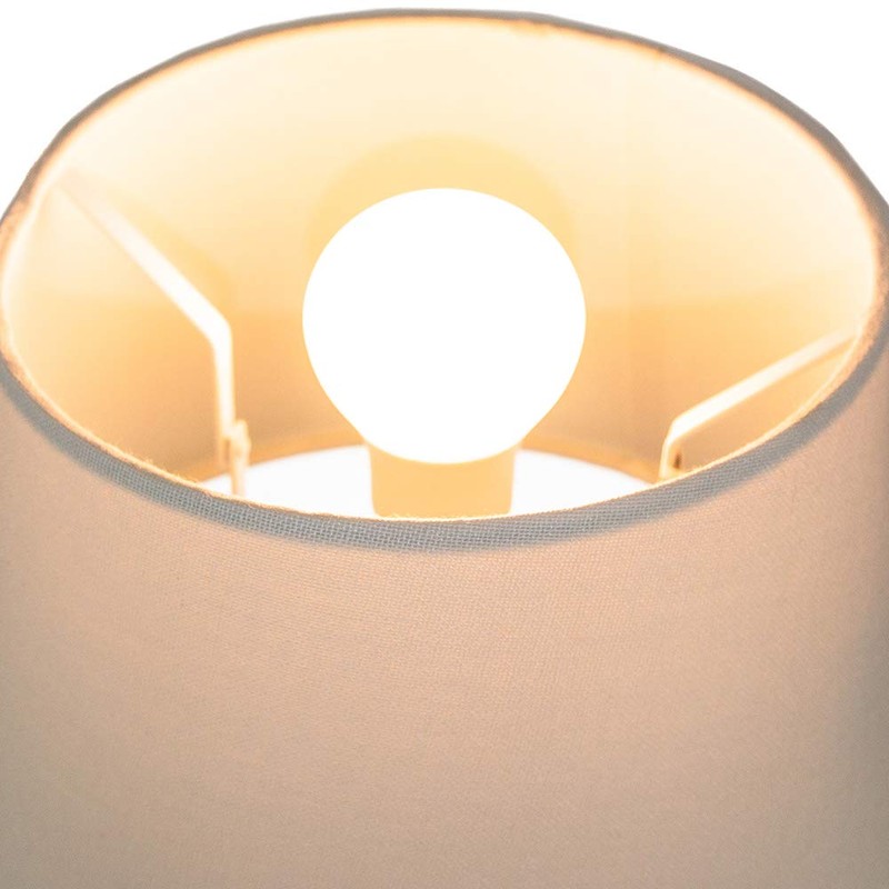 Traditional 12 Inch Cream Linen Fabric Drum Table/Pendant Lampshade 60w
