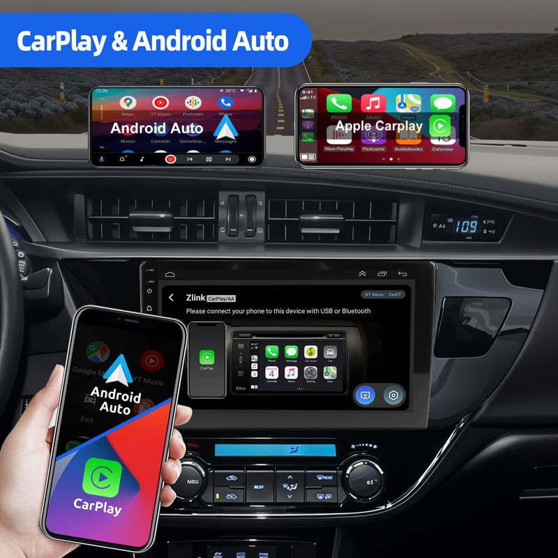 ESSGOO Apple Carplay For Toyota Corolla 2014-2016 Android 14 Auto