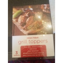 Unbranded Grand Gourmet Mesh Fiber Grill Toppers 3 Sheets upc 719283515636