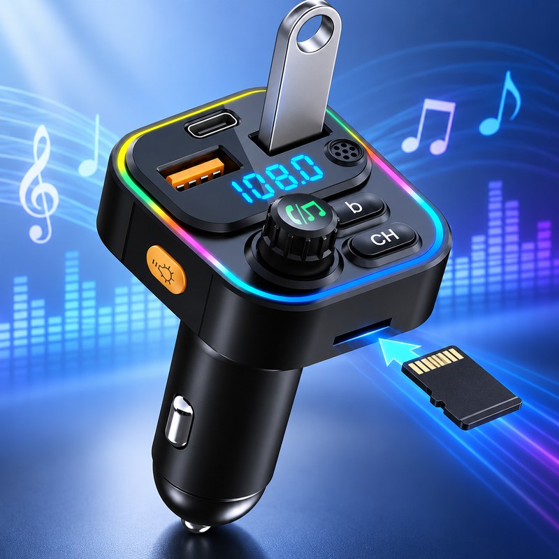 Upgrade Your Older Car with Bluetooth 5.3 – FM Transmitter