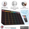 TMS Magnetic Monthly Planner and Dry Wipe Pen, Blackboard Fridge