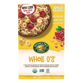 Nature's Path Organic Gluten Free Whole O's Cereal, 11.5 Ounce, Non-GMO, 19g Whole Grains, Low Fat
