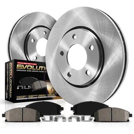 Power Stop KOE7440 Autospecialty Rear Replacement Brake Kit-OE Brake Rotors & Ceramic Brake Pads and 1 Rear Sensor Wire For GLE300d, GLE350, ML, ML350 [Model Specific]