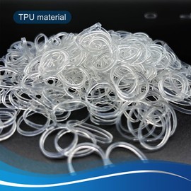 Clear Elastic Hair Bands, Yedtreg 500pcs Small Rubber Bands With Box, Soft Mini Elastics Ties for Women, Kids, Braids, Beard etc
