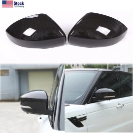 car-attention Side Rearview Mirror Cover For Land Rover Range Rover Sport 2014-17 Carbon fiber