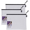 Snopake Foolscap High Capacity EVA Mesh Zippa-Bag [Pack of 3]