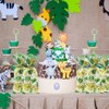 105 Pieces Jungle Animal Cellophane Treat Bags, Safari Animal Palm