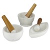 The Novogratz Marble Mortar And Pestel, Set of 3 6",