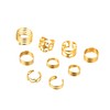 U7 9Pcs Knuckle Ring Set Gold Plated Heart Ring, Band