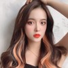 Ombre Clip-in Hair Extensions, 7-Color Point Highlights Wavy Gold 3ea