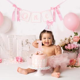 Ice Cream Flower 1/2 Birthday Hat - Summer Sweet 6 Months Birthday Decorations,Ice Cream Party Cone (1st Brithday Hat)