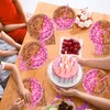 96Pcs Pink Pixel Paper Plates and Napkins Pixel Girl Birthday