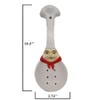 ACK Plump Bistro White Chef Hand Painted Ceramic Spoon Rest,Cooking