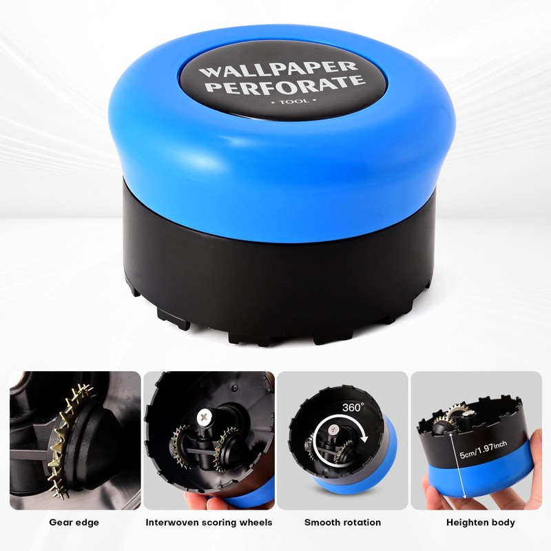 NEWISHTOOL Wallpaper Removal Tool Kit with Wall Paper Perforating Stripper