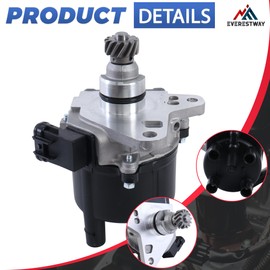 EVERESTWAY Ignition Distributor 4 Pins Compatible for 1995-1997 Toyota Tacoma T100 /1996 4Runner 2.4L 2.7L Cap and Rotor kit Replacement 19050-75020 TY42