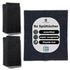Grünschloss Dish Cloths Black - 8 x Sponge Cloth Washable
