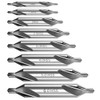 8 Pcs Center Drill Bits Set High Speed Steel Angle