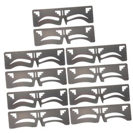 LALAFINA 5sets Flexible Eyebrow Ruler Stencil Shape Guide Easy to Use for All Levels 2pcs*5