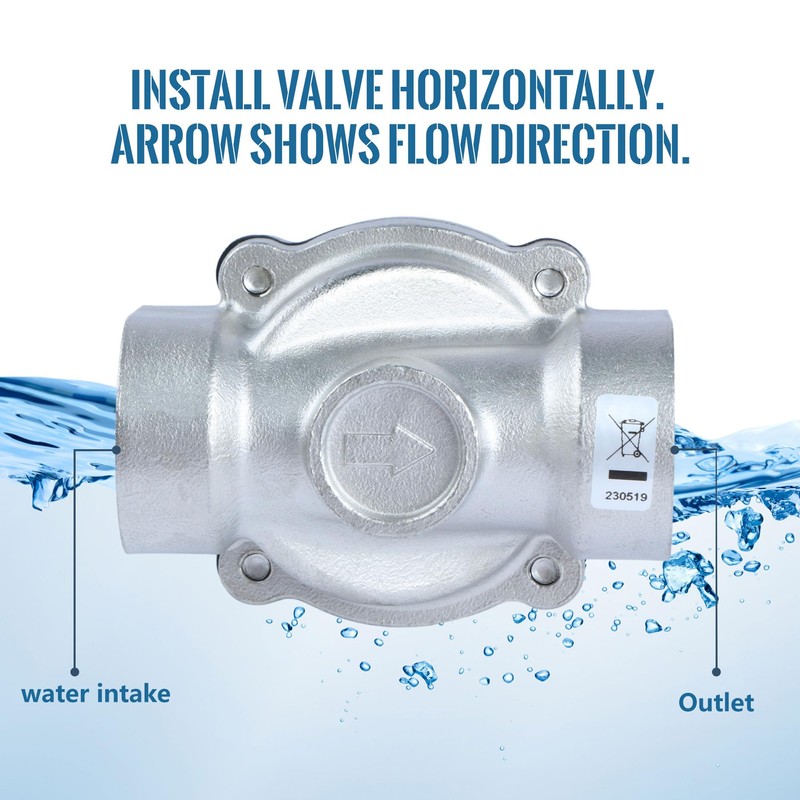 U.S. Solid 3/4" Stainless Steel Solenoid Valve - 24V AC,