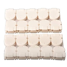 Mike Panel Cubicle Clip for Fabric Panels, Standard Size, 40-Sheet Capacity, Pack of 20, White