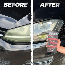 Bass Motor BassMotor Complete Kit for Polishing Dull and Worn Headlights for Car Restoration - Set for Cleaning and Sanding for ITV and Improved Visibility and Safety, Carbon Alumina