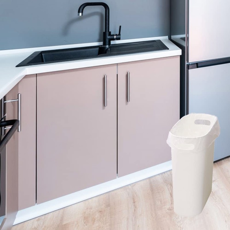 ROYFACC Small Trash Can Plastic Bathroom Wastebasket 3.2 Gallon Slim