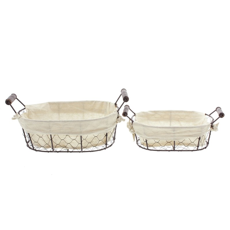 Metal Filling Basket, Set of 2