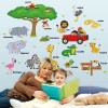 DaraBaby Vinil Decorativo Infantil Animales Ingles Sala Estancia Sala
