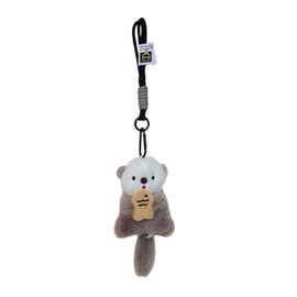 BRIWAD Cute Otter Plush Keychain Pendant Kawaii Bag Charm Lovely Fluffy Keychain Decorative Accessories,Purse Tote Bag Backpack Keyring Charm
