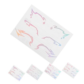 IWOWHERO Beginner-friendly 3d Effect Eye Temporary Waterproof Face Makeup Stickers for Music Festival Decor