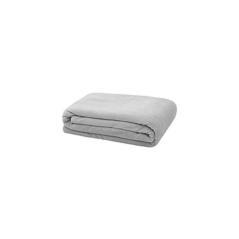 Bambury Microplush Throw Rug, Silver