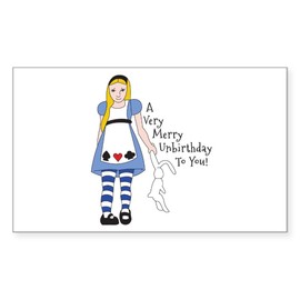 CafePress Unbirthday Sticker Rectangle Bumper Sticker Car Decal