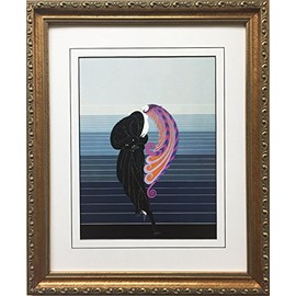 Erte "Beauty and The Beast Newly Custom Framed Print 14.5" x 17.5"