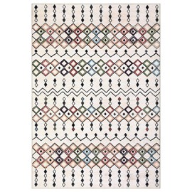 GAOMON Rug 6x9 Vintage Washable Rug Colorful Rug Retro Accent Rug Indoor Non Slip Backing Throw Carpet Floral Print Rug for Kitchen Bedroom Living Room Dining Room Office Beige