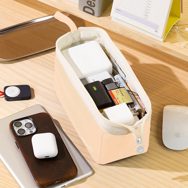 Pencil Case Large Capacity, Wide Opening Pencil Case with Zipper