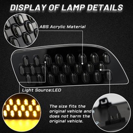 PGTOPONE Full LED Rear Bumper Reflectors Fog Brake Tail Light Lamps Compatible with Mazda CX50 CX-50 2023 2024 Turn Signal Feature Accessories