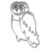 Staedter Embossing Owl Shape Cookie Cutter, Silver