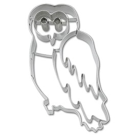 Staedter Embossing Owl Shape Cookie Cutter, Silver