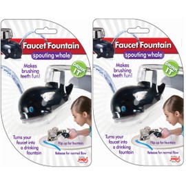 Jokari Accesorio de fuente de agua para baño de ballena Divertido diseño de animales para hacer que los dientes se cepillen y enjuaguen (2)