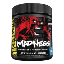 Suplemento En Polvo Mutant Madness Sabor Blue Raspberry De 225g                                                                                       