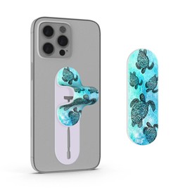 FINCIBO Universal Phone Finger Grip Strap Holder, Cell Phone Finger Stand Holder for All Smartphones - Ocean Sea Turtles